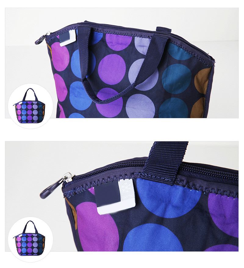 Aluminum Foil Lining Women Picnic Cooler Neoprene Lunch Bag