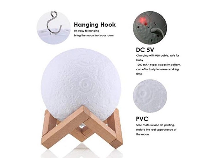 Moon Light Humidifier 3D Led Night Light Moon Lamp For Kids Creative Christmas Gift