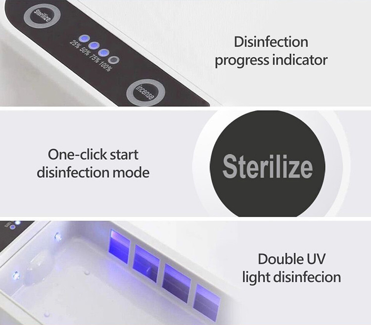 Portable 5V 5W Micro USB Cable UV Phone Sterilizer Box