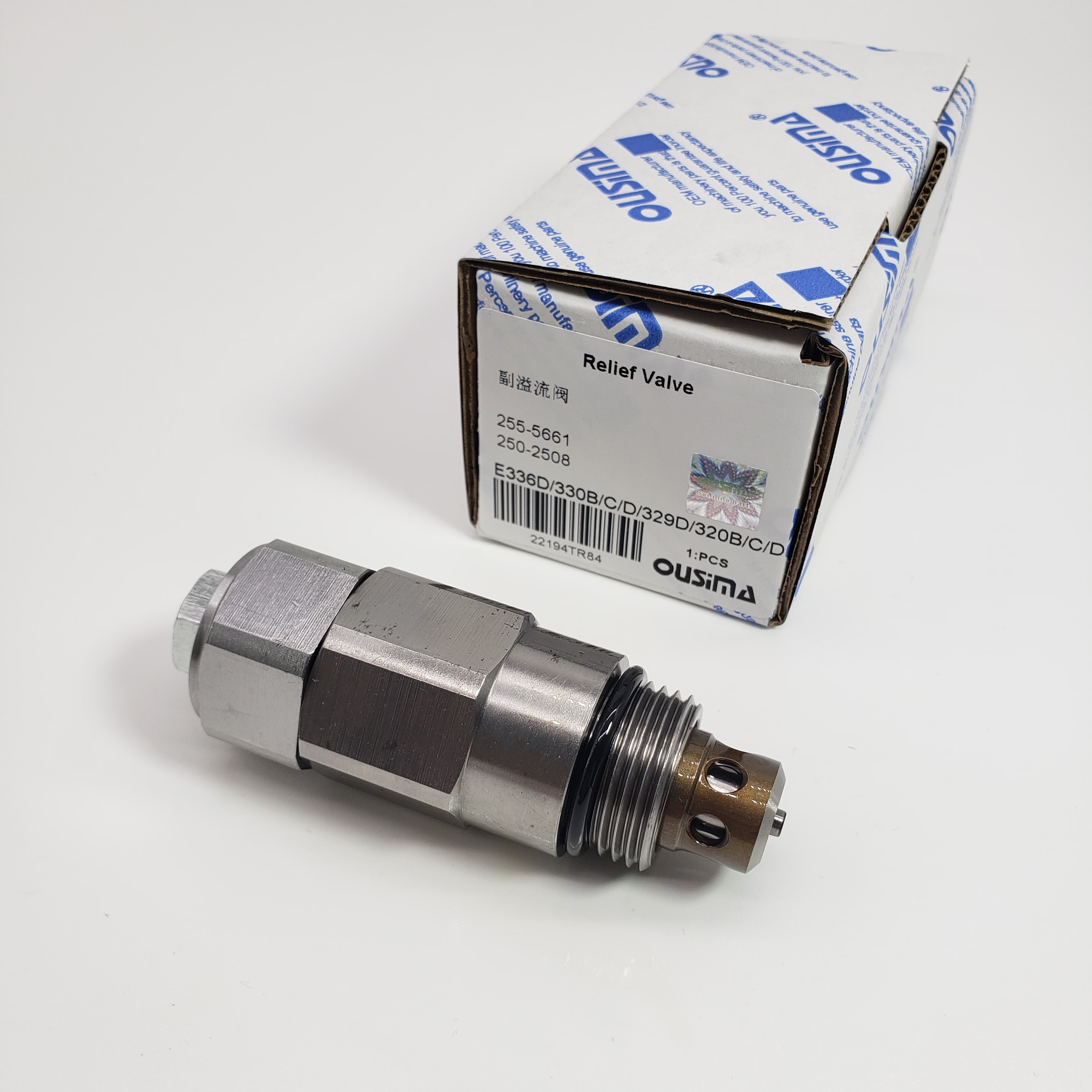 255-5661 250-2508 Relief Valve For Excavator E320B/C/D E323B/C/D/E324B/C/D E329D E330B/C/D E336D