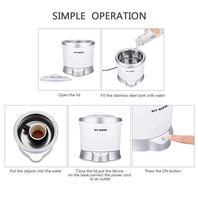 Household GT SONIC Cleaner Large Capacity For Jewelry / Coffee Cups
