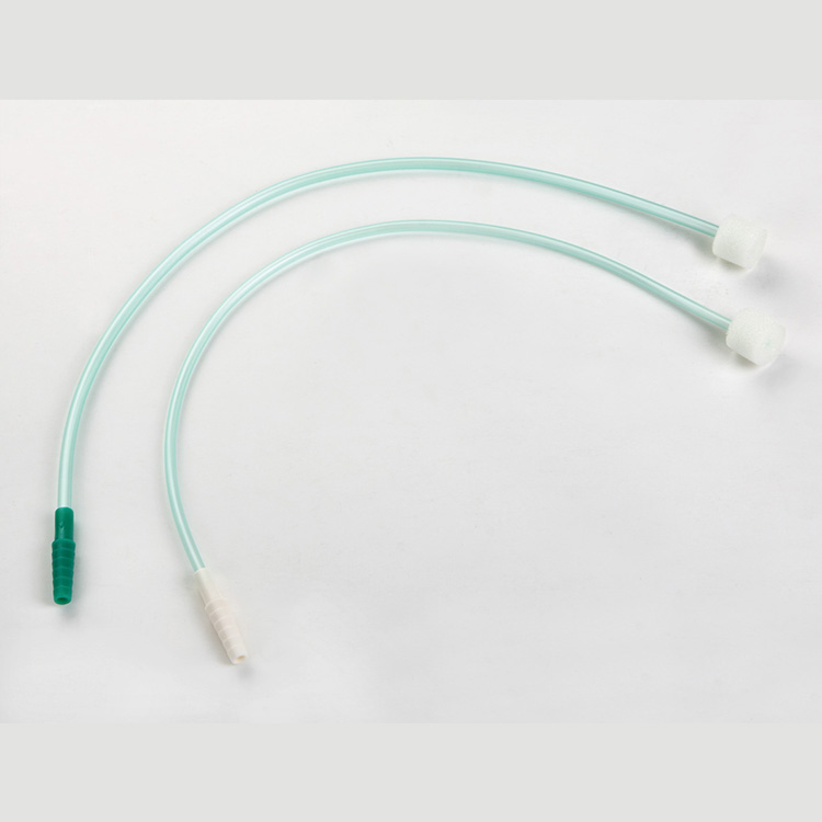 Disposable Single Use PVC Nasal Oxygen Catheter with Fixed Compress