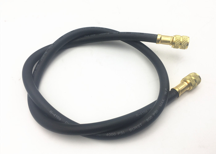 5MM Black Color Air Conditioner Refrigeration Charging Hose , Freon Charging Hose