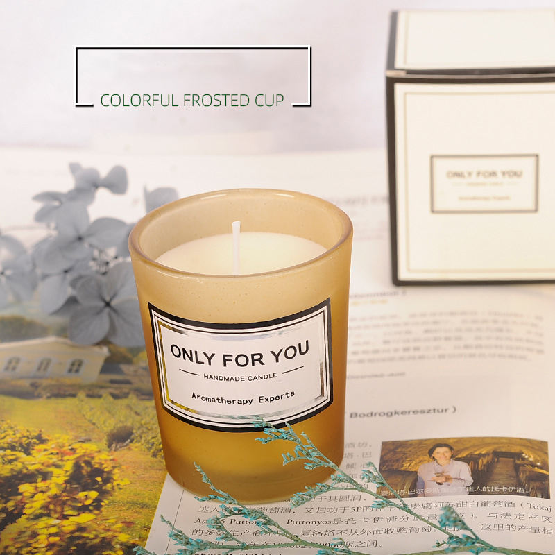 Tapered Jar Soy Wax Candles , smokeless scented candles 80mm Size