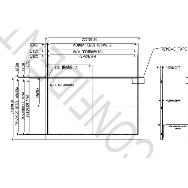 TM070JDHG30 TIANMA LVDS Interface Industrial TFT Display 7.0Inch 1280x800 Dots WXGA