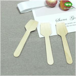 Buy cheap 96mm Mini Wood Ice Cream Spoon,Disposable Taster Spoon For Cream Cake,Customized Food Grade Disposable Wooden Cutlery product