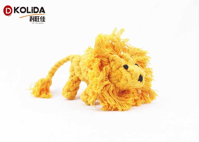Interactive Pet Toys Cotton Lion 6 x 17cm Yellow For Puppy Pet TR4 Type