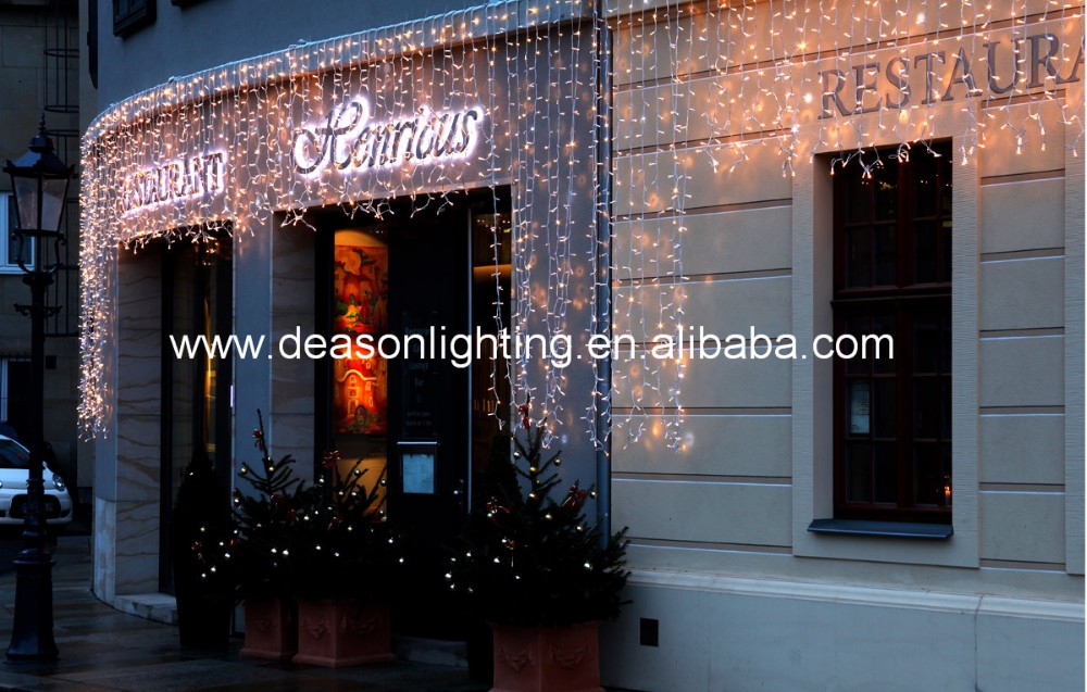 hot sale waterproof festive led curtain christmas light for outdoor