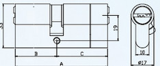 High Security Euro Cylinder Locks With Snap / 80mm Euro Cylinder Lock