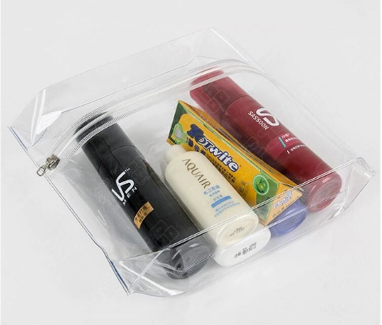 PVC Makeup Cosmetic Bag , Clear Makeup Bag For Packaging Clothing