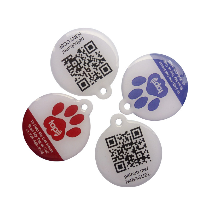 Eco Friendly QR Code Printing Customized Size NFC RFID Epoxy Tag