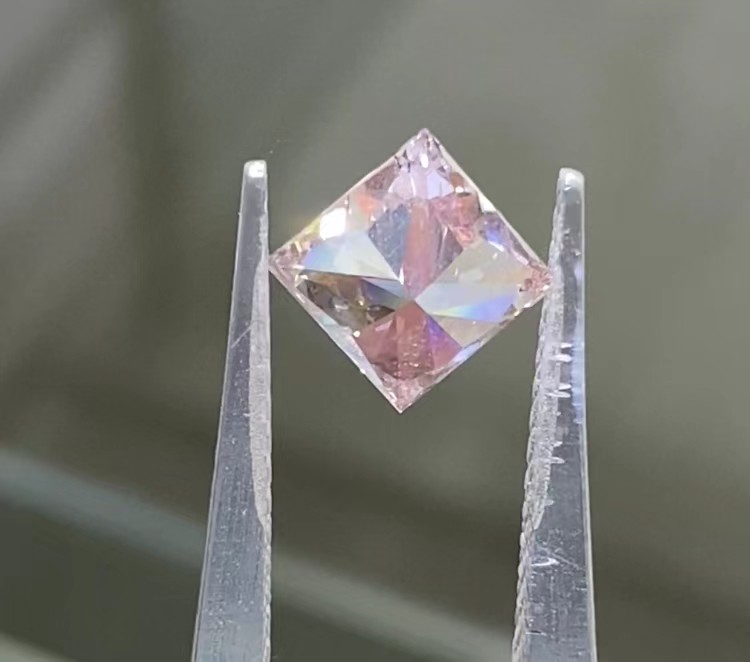 Princess Cut Pink Lab Grown Diamonds Light Pink square shape Jewelry Decorations