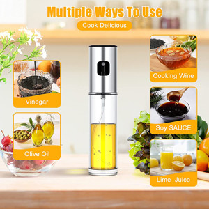 Sliver 100ml Olive Oil Sprayer With Stainless Steel Cap