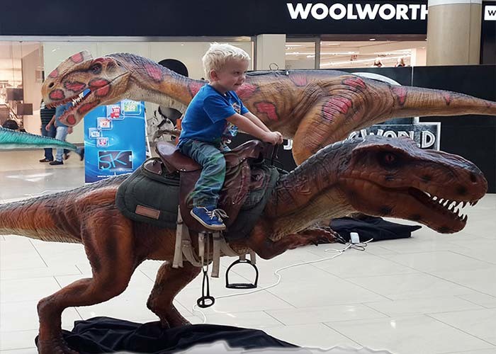 Kids Coin Operated Animatronic Dinosaur Ride For Shopping Mall Promotion