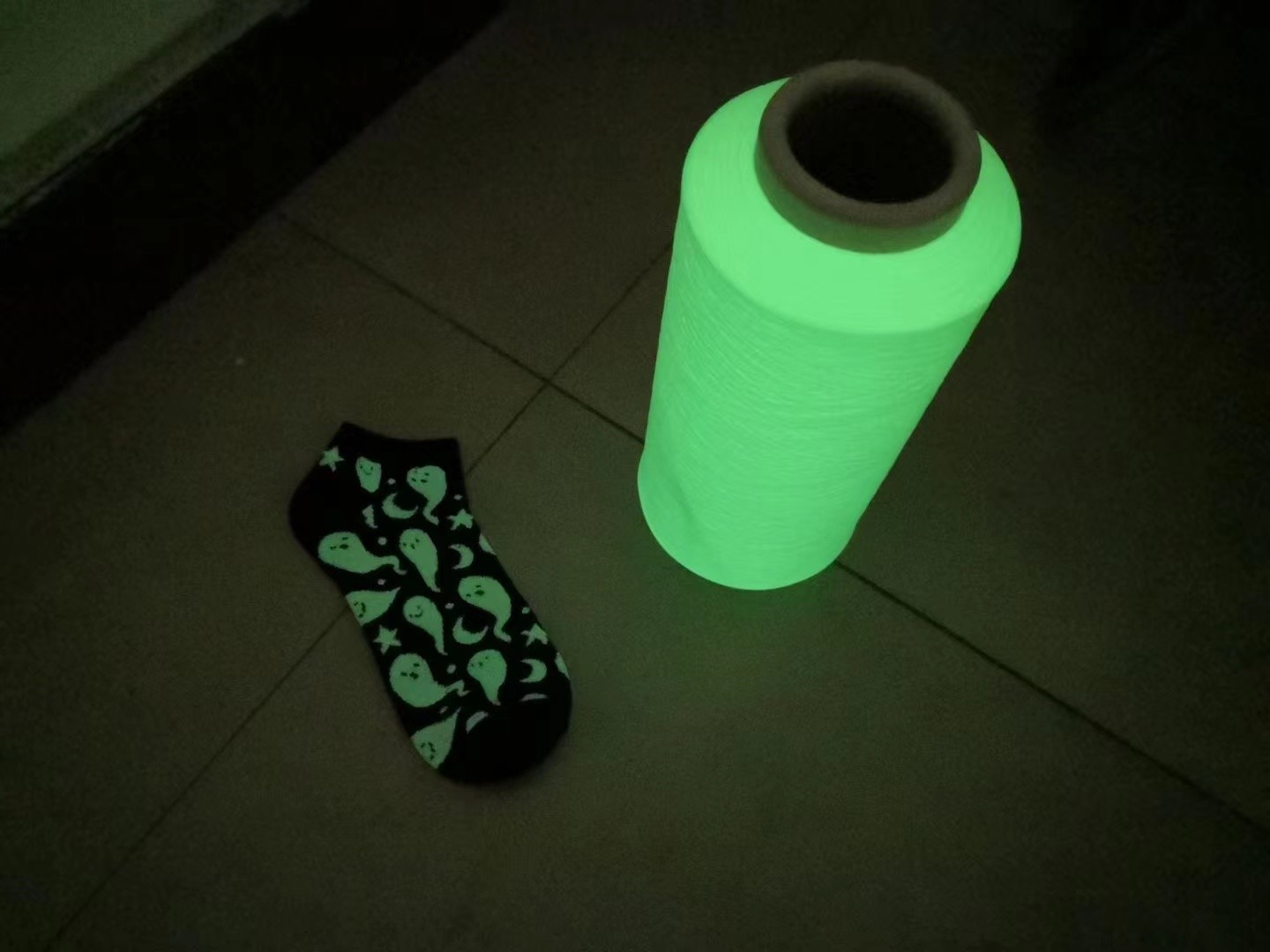 Luminous Scarf Glow Yarn Knitting Green 30 Minutes Charge Time