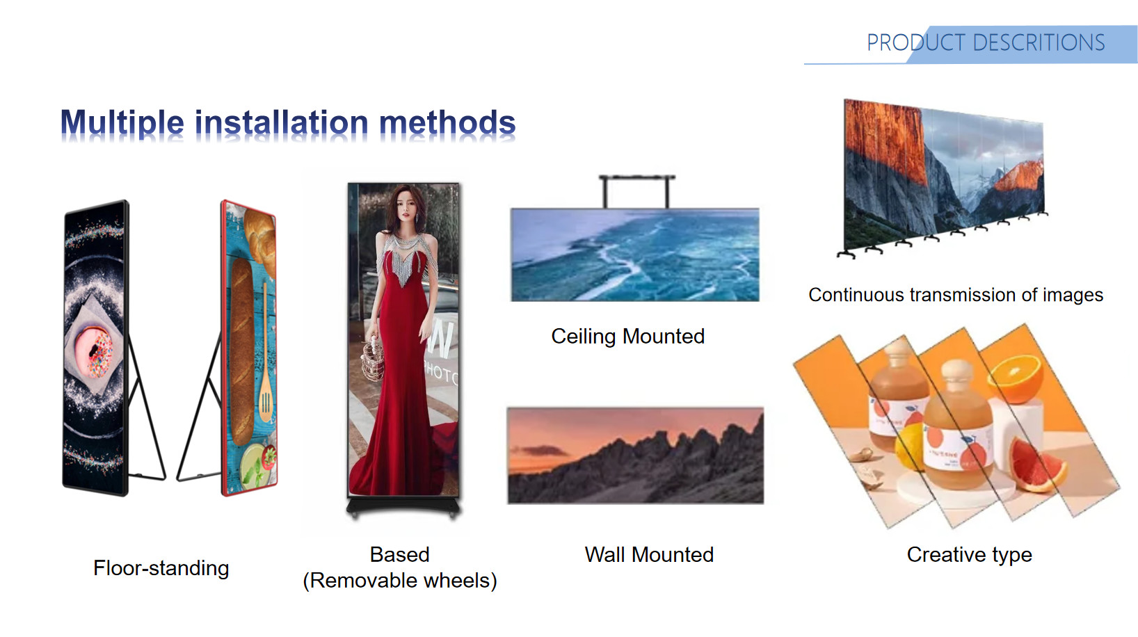 Frame-free Digital Poster Full Flip-chip Common Cathode COB Mini LED For Advertising