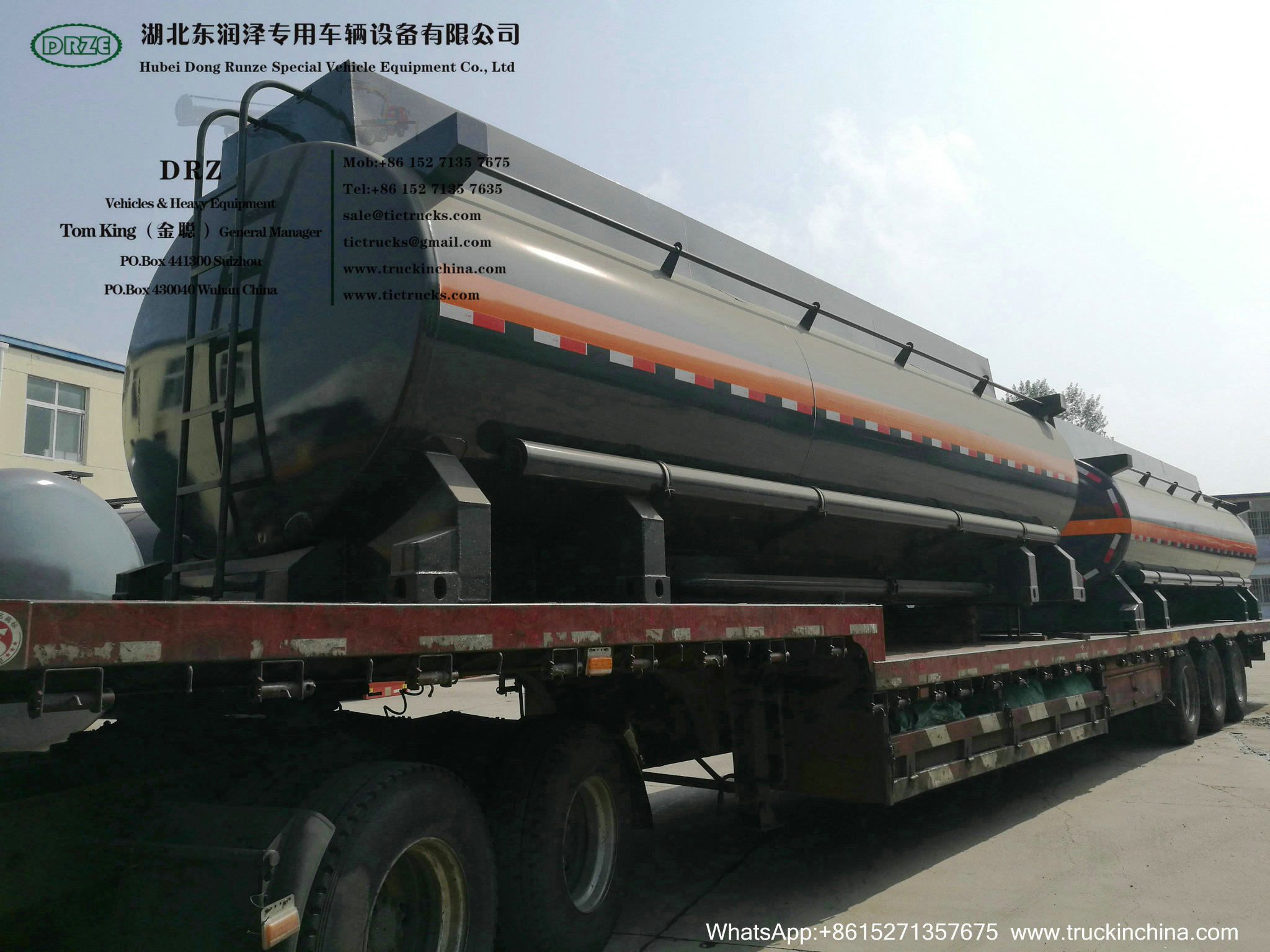Chemical Acid Tank Body Chemical Liquid Tanker Body with Container Locks Trailer Road Transport WhsApp:+8615271357675