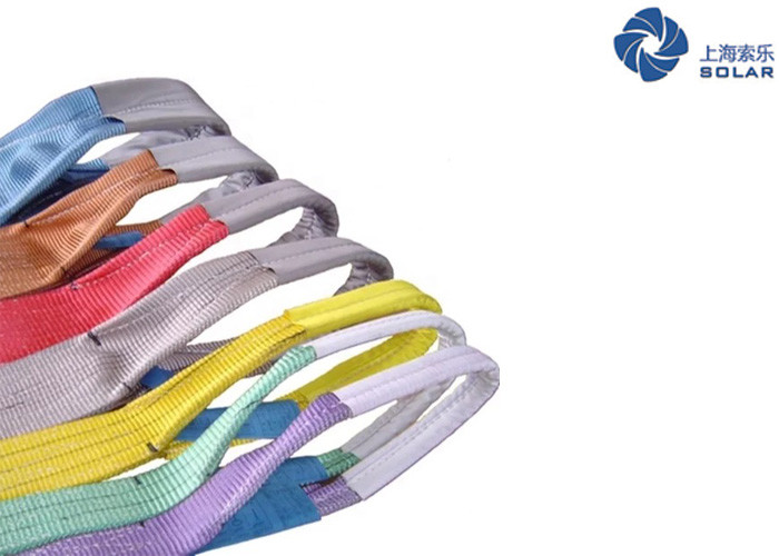 Discount 10T Weaving heavy duty 100% Polyester Webbing Sling 500kg 15 20 30 40 50 Ton Lifting Sling Blet Flat
