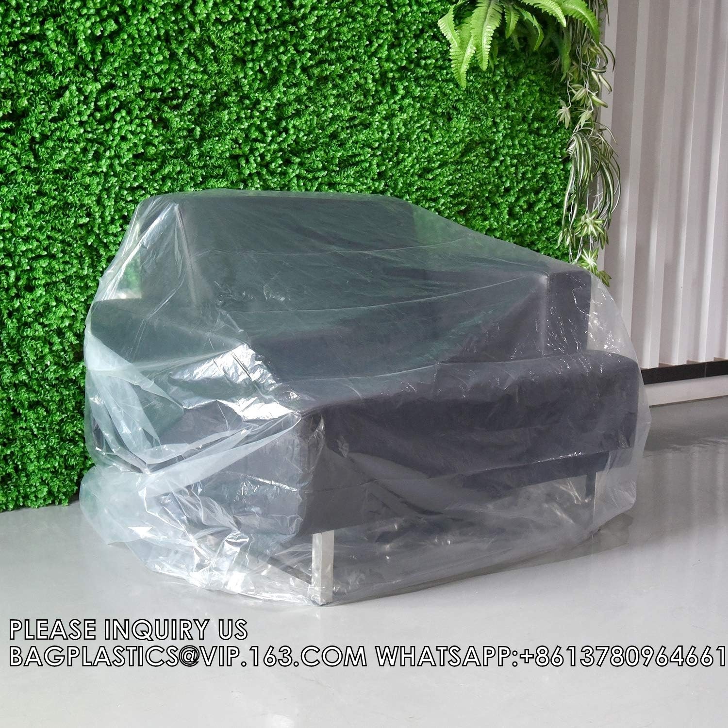 Large Furniture Cover Poly Storage Bag Heavy Duty Sofa Slipover For Moving Long Term Storage 110" X 72", 2 Set
