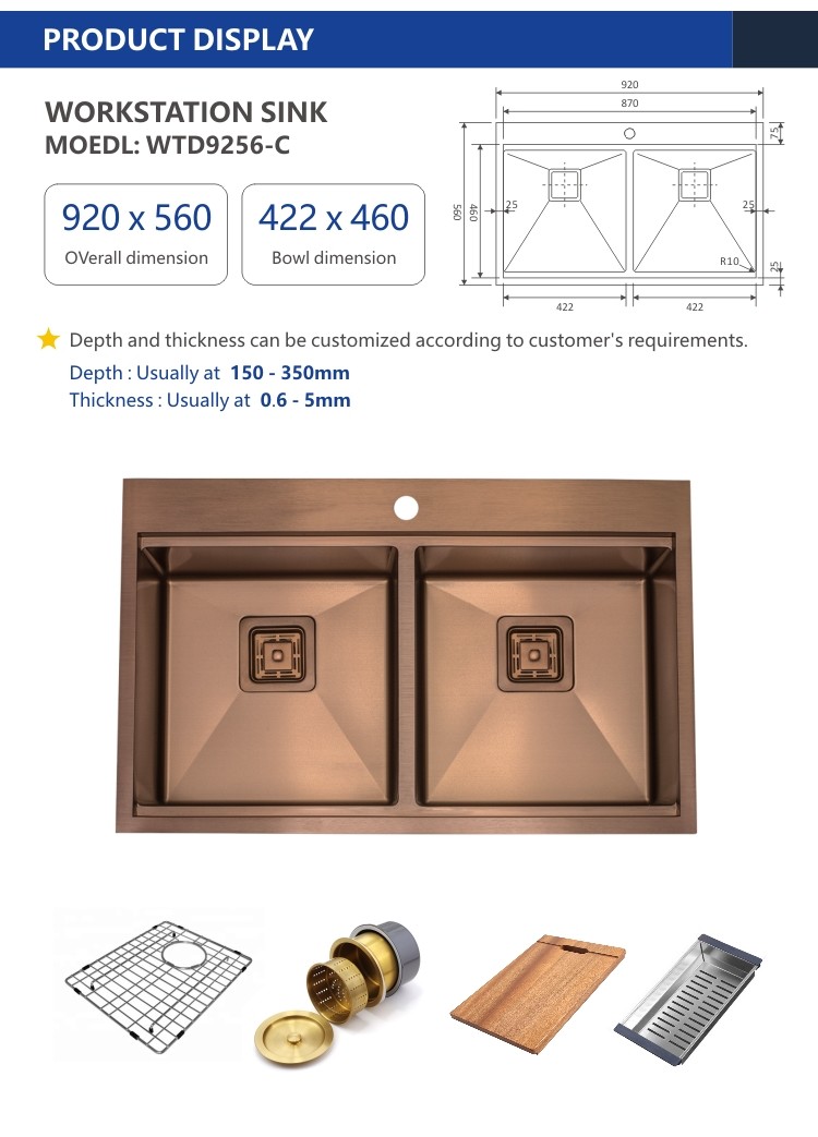 36 inch Stainless Steel Drop In Sink