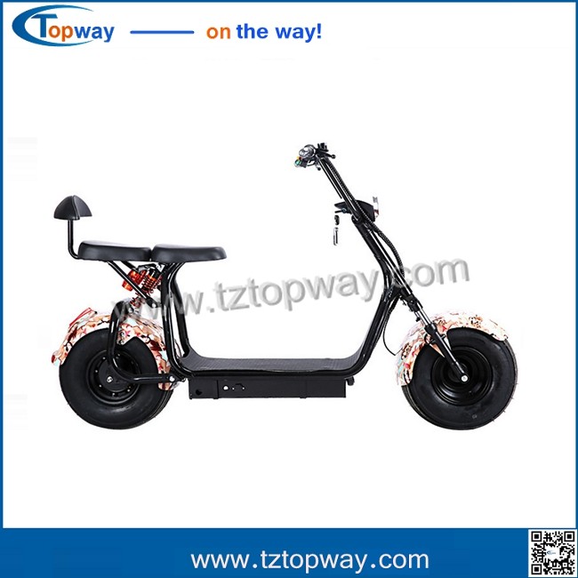 2 wheels1000W 60V Mini Electric Motorcycles citycoco scooter driving speed 40km/h