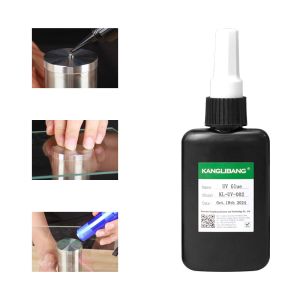 Moisture Curable Activated UV Adhesive Glue Transparent Amber Liquid
