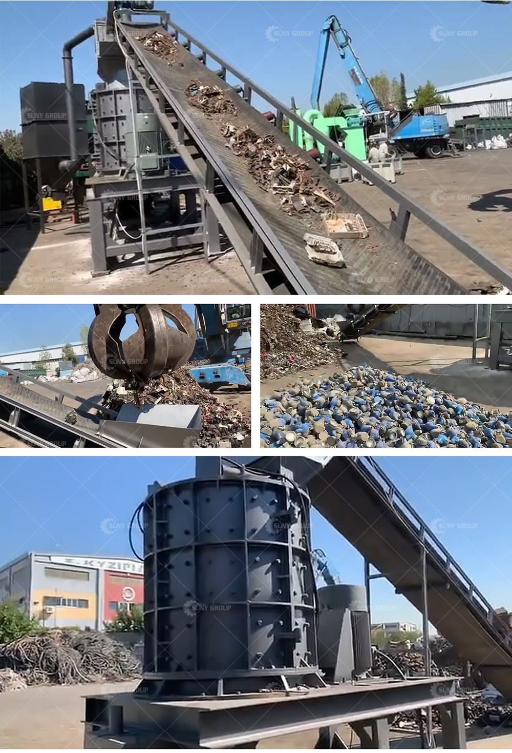 Scrap Steel Iron Aluminum Motor Stator Recycling Machine Vertical Hammer Mill Crusher