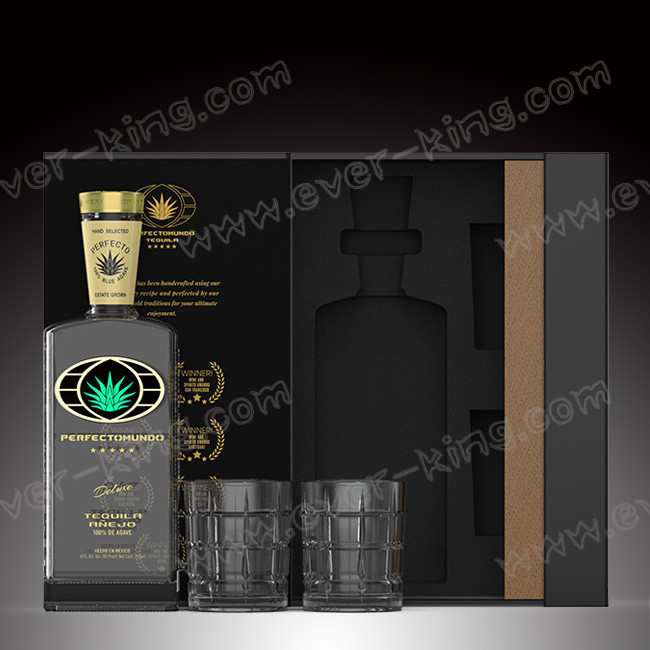 Crystal White Flint 750 ML Tequila Glass Bottle