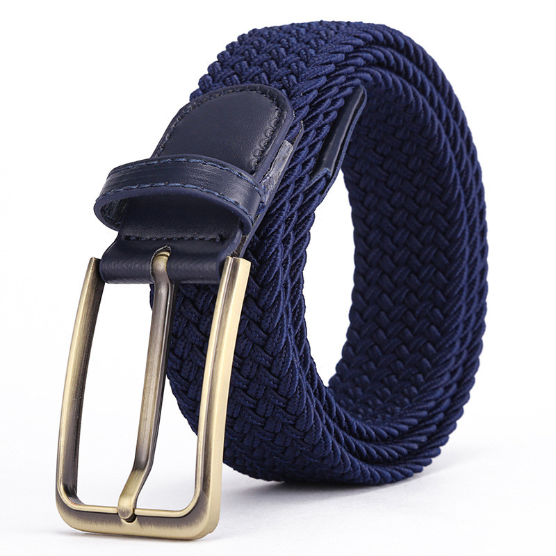 Mix Color 3.5cm Wide Mens Woven Elastic Belt Weave 120cm