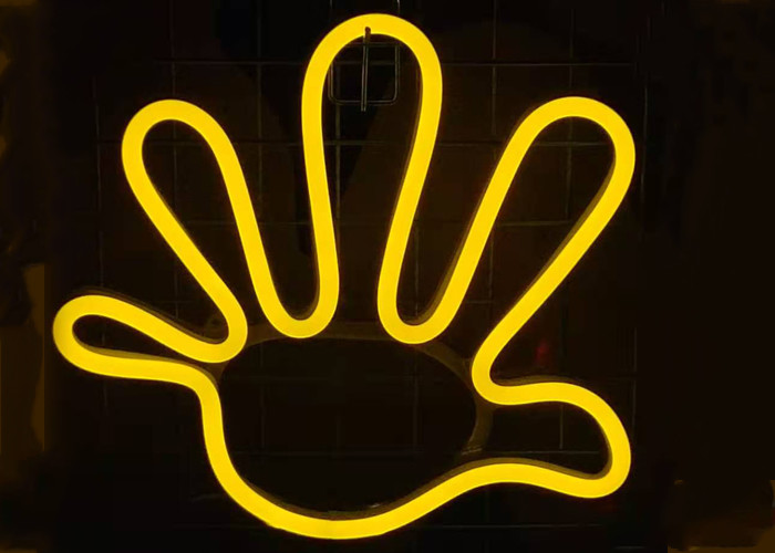 Yellow gestures led Neon Signs for cafe shop / retail /Shipping mall