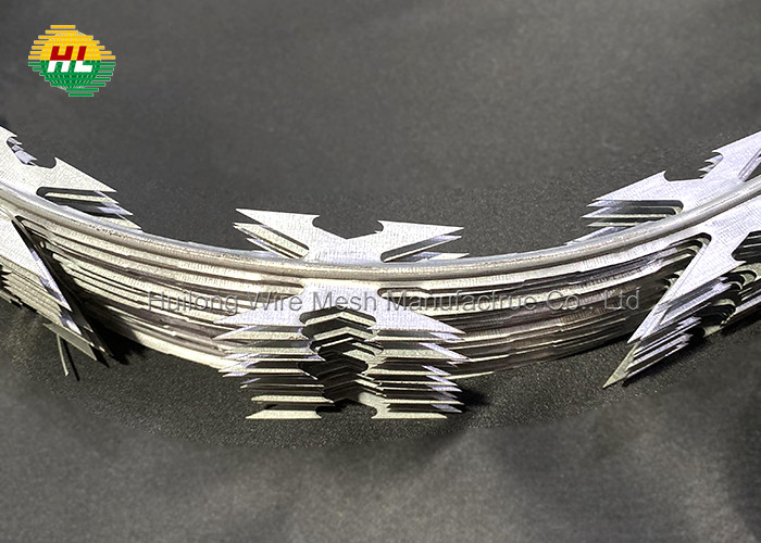 Hot Dipped Galvanized Security Razor Barbed Wire Fencing For Prison