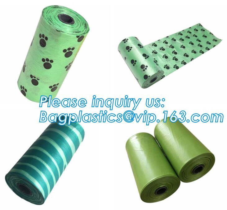 High Quality Eco-friendly Degradable Fashion With Printing Doggy Pet Dog Waste Poop Bags, Eco friendly pet dog waste poo