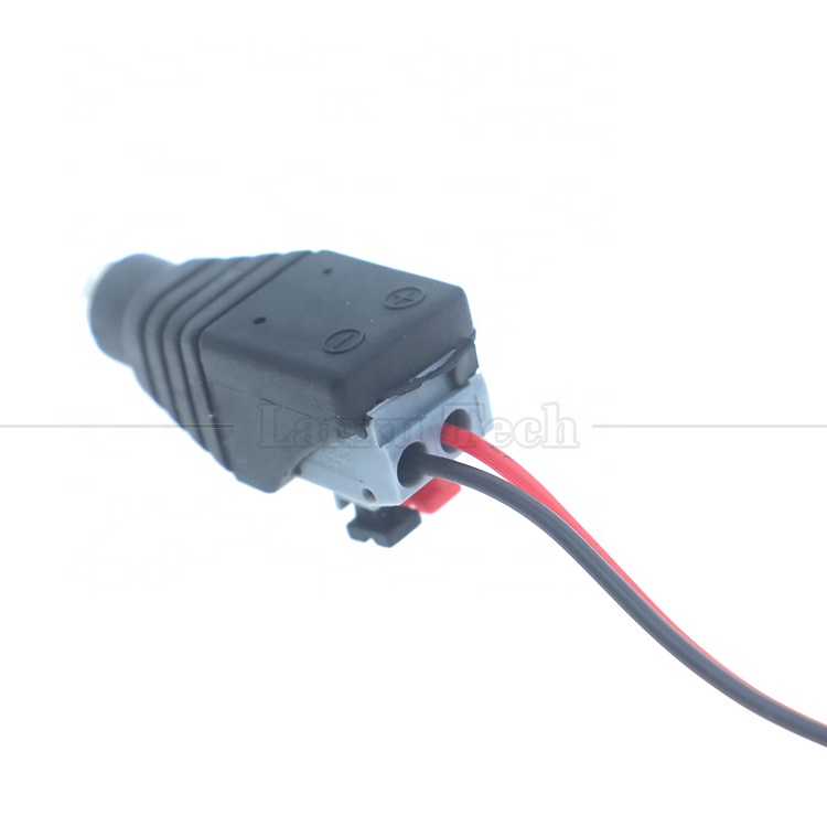 Press Button Solderless DC 5.5*2.1mm Male Female Jack to 2p Wire Connection Cable Connector Power Adapter for LED Strip Camera
