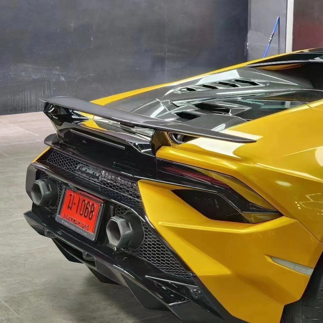 LP580 LP610 Lamborghini Huracan Evo Body Kit Tecnica Style Carbon Fiber Spoiler Wing