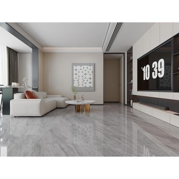 Elegant and Non-slip Gray Marble 800x800mm Polished Glazed Porcelain Tiles For Hotel