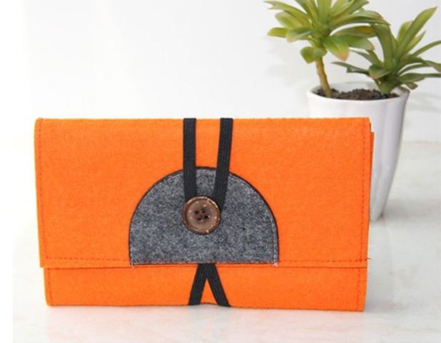 high quality reasonable price promotional felt purse factory with various color