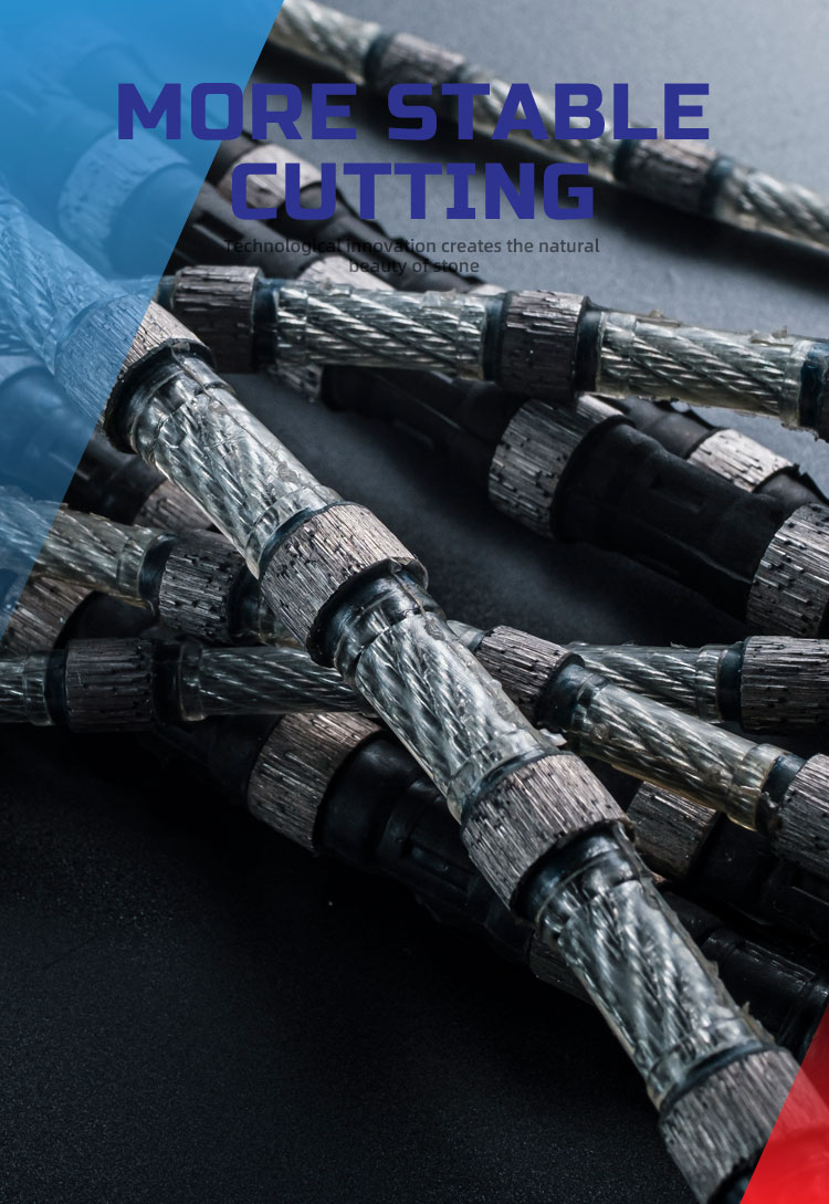 Long Lifespan Stone Cutting Line Tools Diamond Rubber Wire Saw for Sandstone Graphite