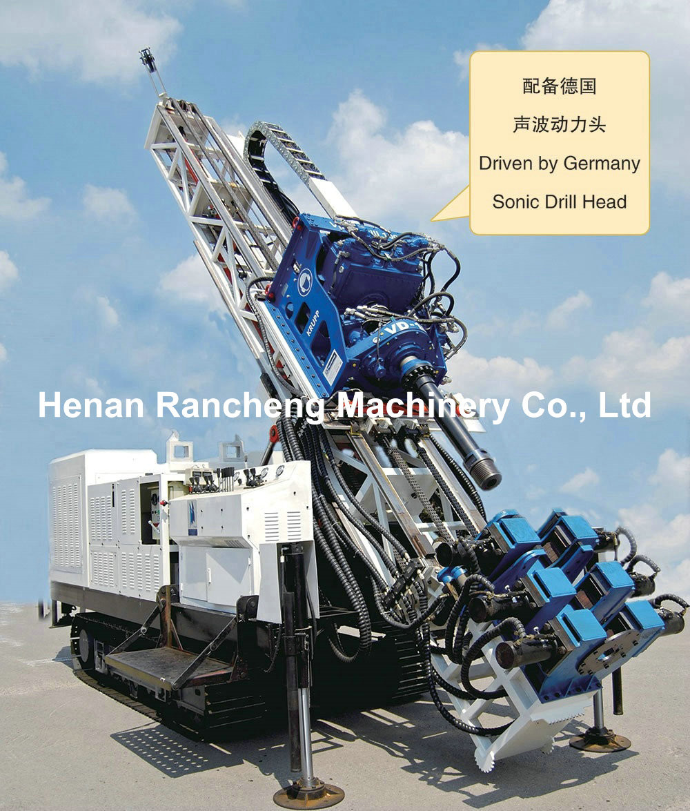 350m Hole Depth Engineering Sonic Drilling Rig Machine 132KW Engine Diesel Power