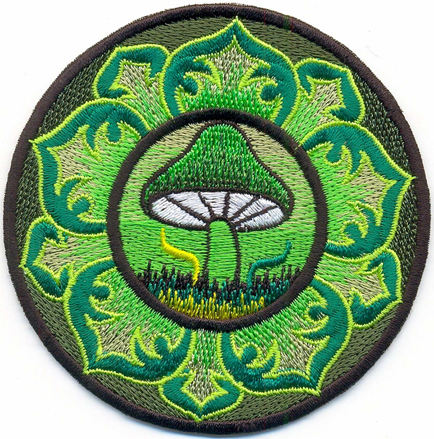 Custom Round Embroidered Cloth Badges Decoration Iron On Patches For Jackets