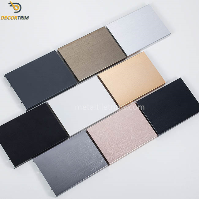 Brush Bright Black Skirting Board Profiles 80mm Aluminum Alloy 6063 Material