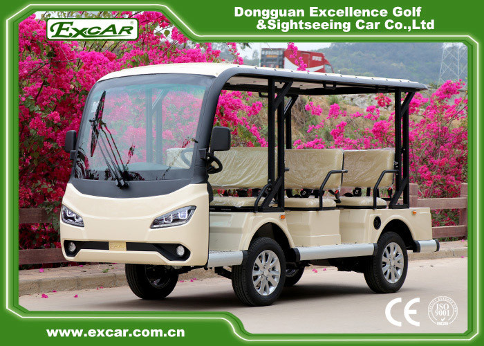 EXCAR 8 Seater Electric Sightseeing Car , 72V 7.5KW Trojan Battery Tour Bus
