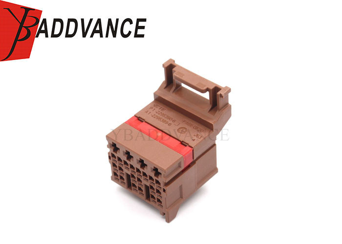Brown Color Electrical Automotive Female 24 Pin Auto Compressor Connector