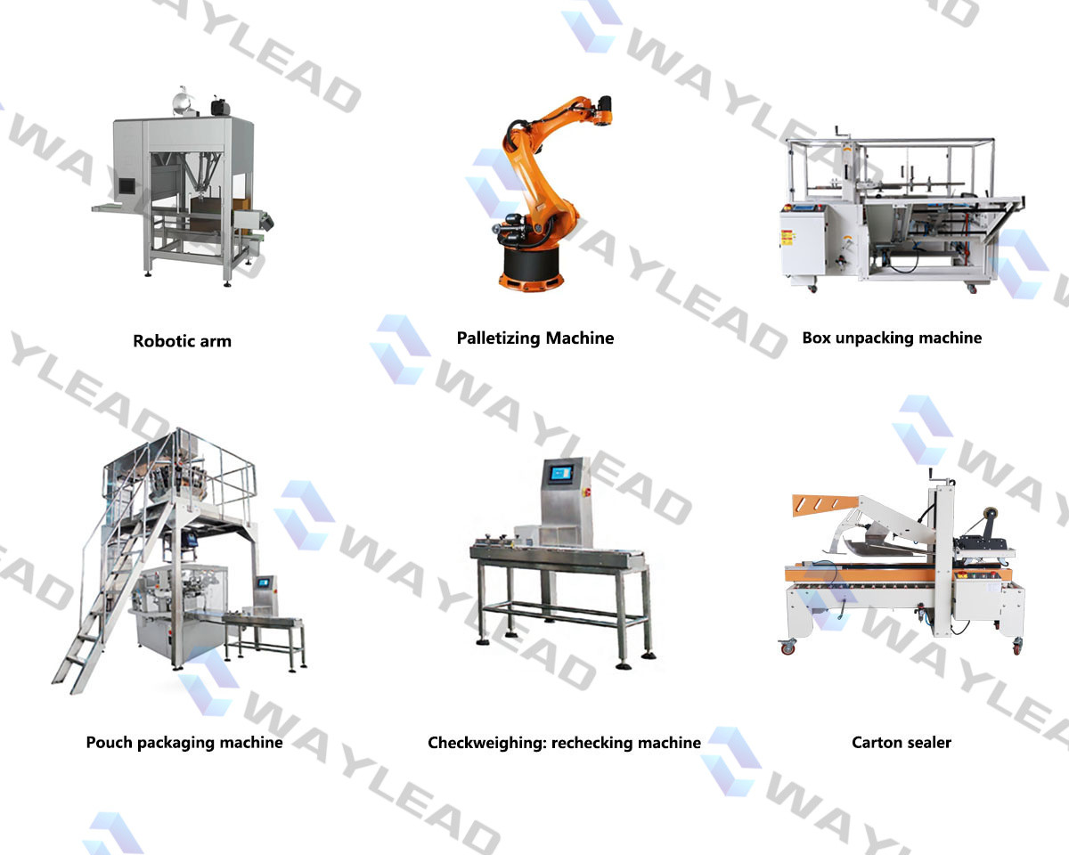 Low Noise Automatic Packaging Line PLC Control Snacks Packing Machine