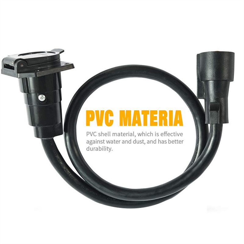 7 Pin PVC Wire Harness Assembly Trailer Extension Cable Vehicle Side