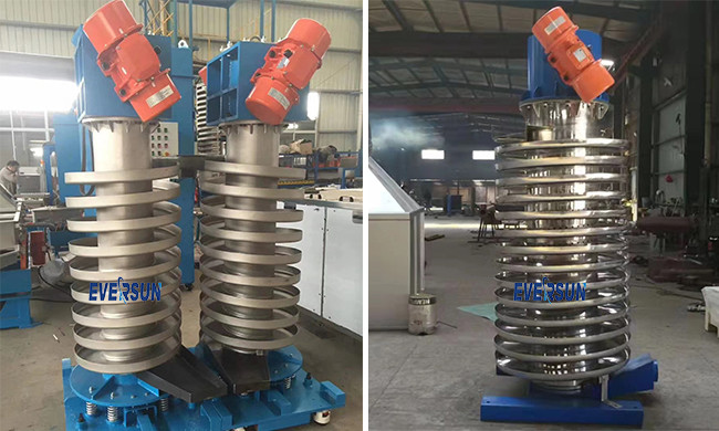 Stainless Steel 304 Vertical Spiral Dry Elevator Conveyor For Cocoa Powder Cooling