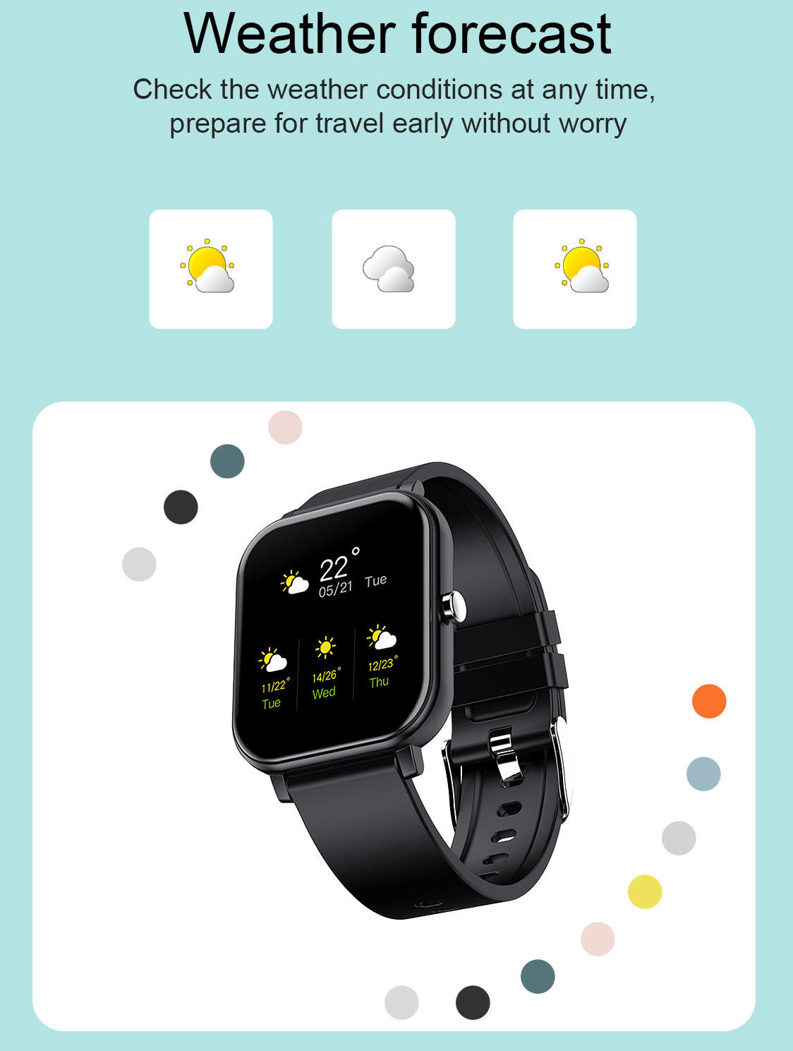 Boys Exercise Monitor 1.54 Inch Smart Watch 200mAh Long Battery Time Sleep Detection