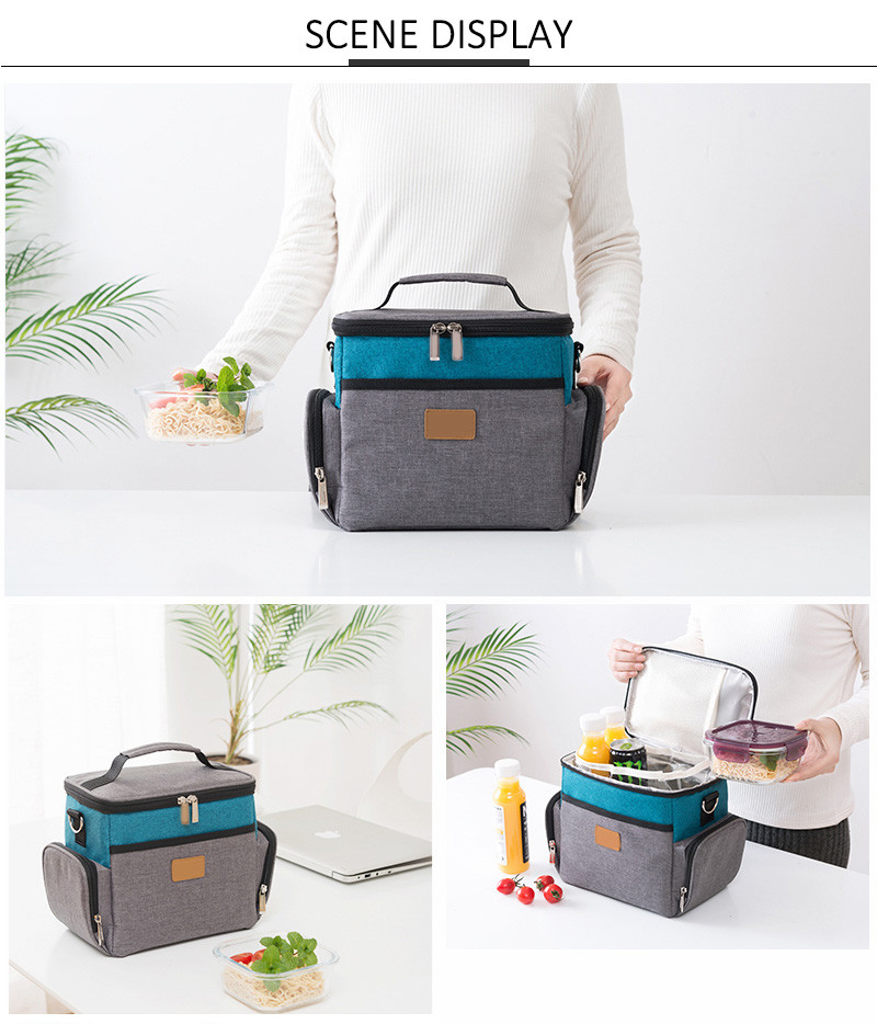 Wholesale OEM Fabric Custom Portable Reusable Oxford Tote Lunch Bag