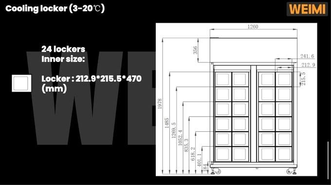 Micron Exported Globally Customized Locker Vending Machine For Eggs Cheese Fresh Flowers Vending Machine