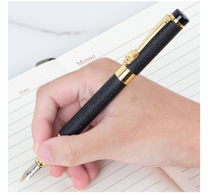 0.036 kg Iridium Ink Metal Frosted Pole Pen for Business Gift and Adult Calligraphy