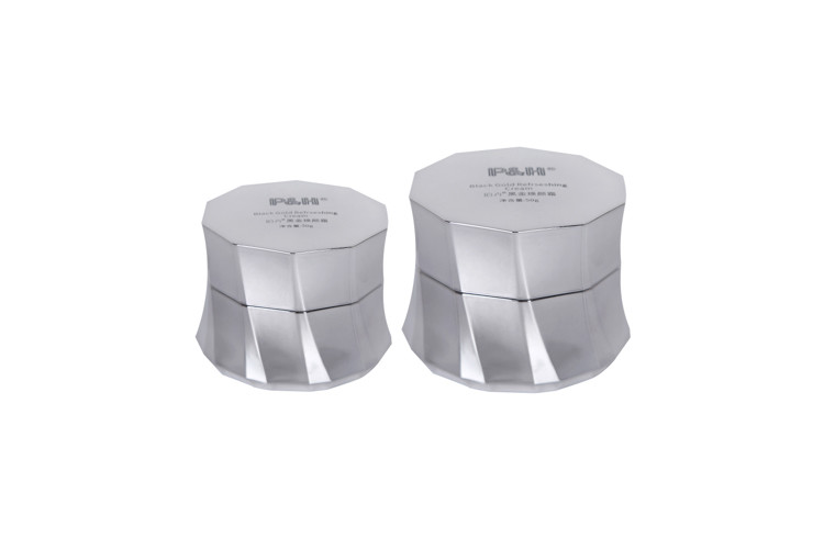 Polygon Shape Acrylic Lotion Bottle Eye Cream Jar Cosmetic Packaging Set 100ml